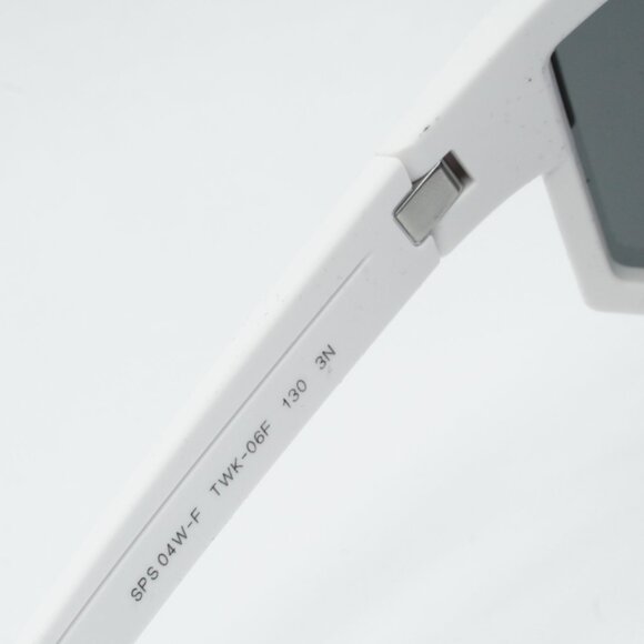 Prada Sport PS04WSF TWK06F Sunglasses White Rubber Shield Frame, Grey Lenses - Picture 7 of 12